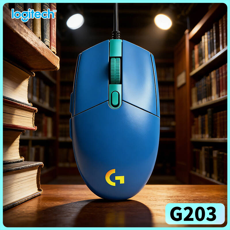 Logitech Mouse G203 - ماوس لوجيتك G203 LIGHTSYNC للألعاب، سلكي،
