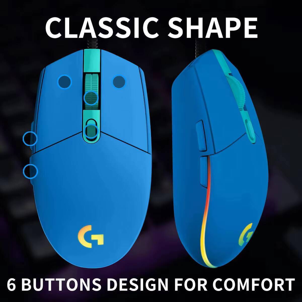 ماوس لوجيتك G203 LIGHTSYNC للأ - مراجعة Logitech Mouse G203 وسعره