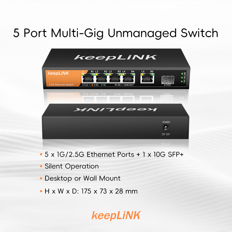 محول KeepLiNK متعدد جيجابت بـ  - مراجعة Power Over Ethernet وسعره