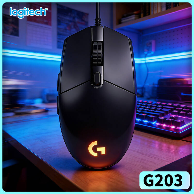 ماوس لوجيتك G203 LIGHTSYNC سلك - مراجعة Logitech Mouse G203 وسعره